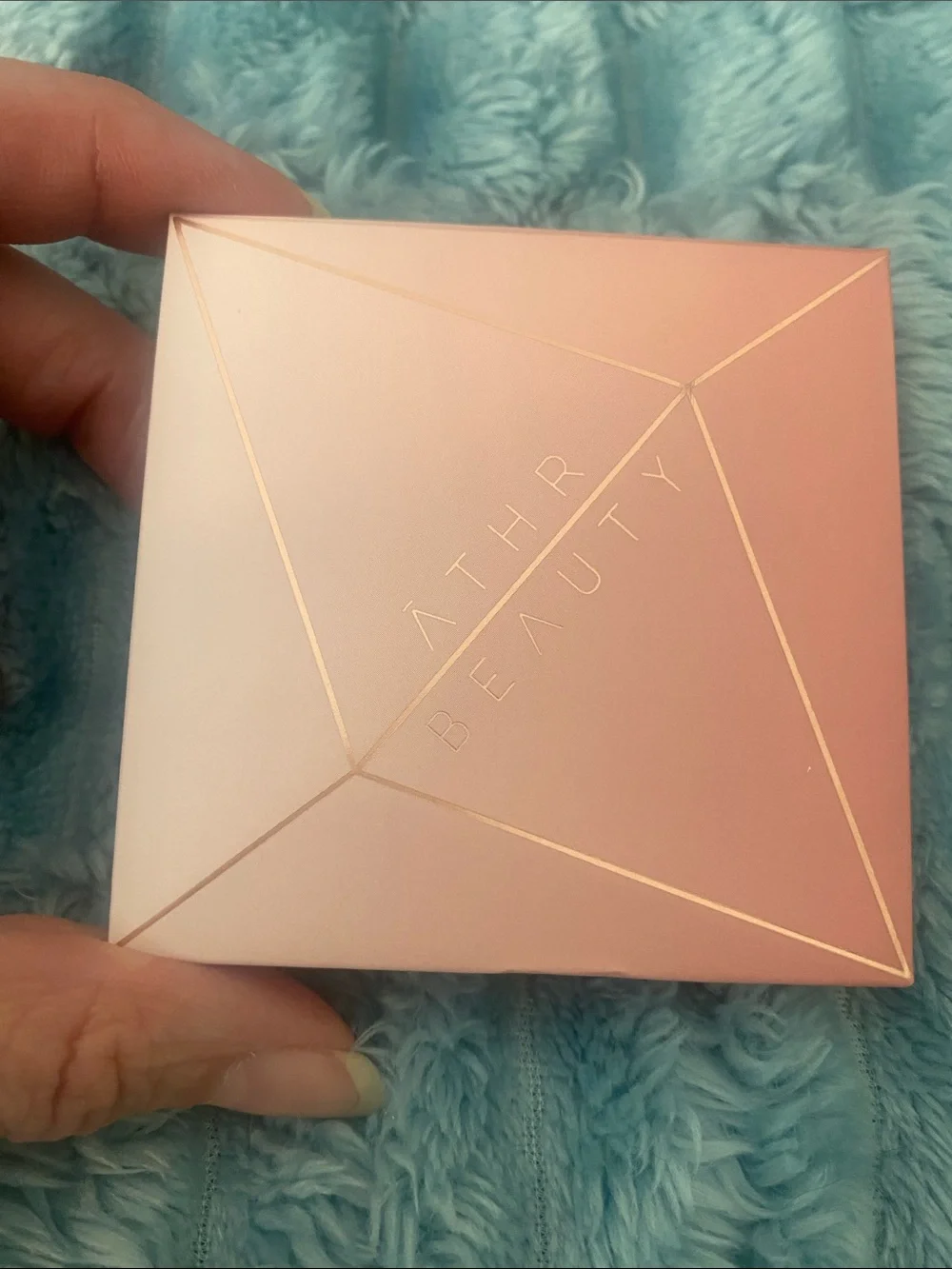 NIB ATHR Beauty Rose Quartz Crystal Eyeshadow Quad Palette Clean Vegan